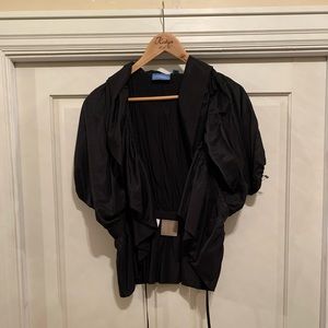 Simply Vera Short Bubble Sleeve Tie Top